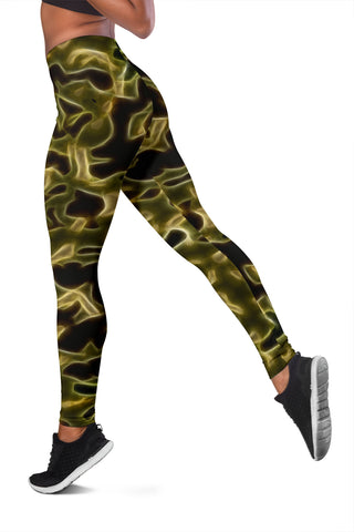 Image of Fractal Camo Leggings Green for Camouflage Lovers