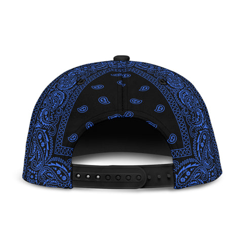 Image of Black Light Blue Bandana Style Snapback Cap