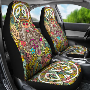 Love Peace Hippie Car Seat Covers