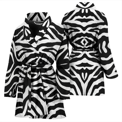 Image of Zebra Print Womens Bath Robe