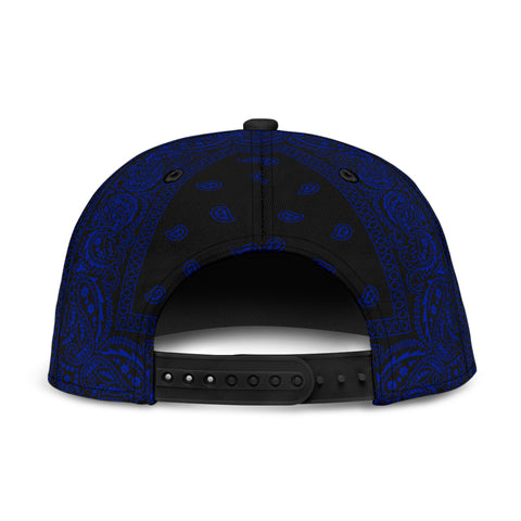 Image of Black Blue Bandana Style SnapbackCap