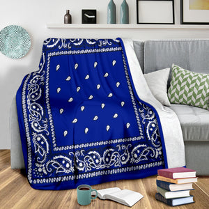Crip Blue Bandanna Style Blanket