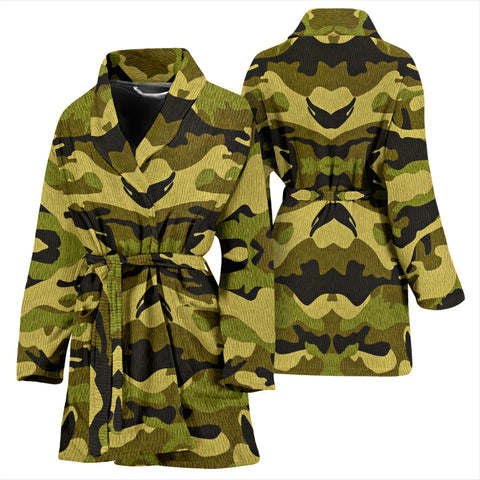 Image of Green Camouflage Womens Bath Robe
