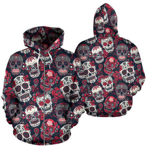 Image of Skull Lovers All Over Hoodie
