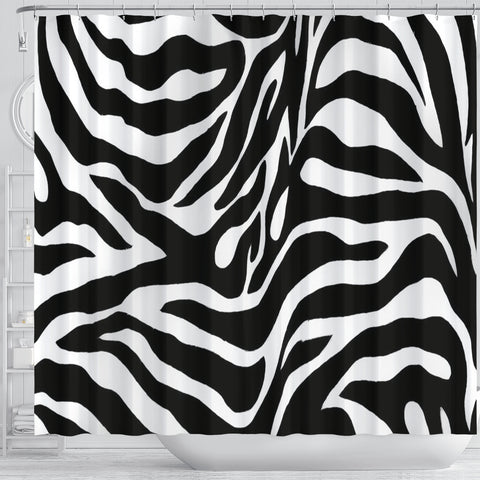Zebra Print Shower Curtain