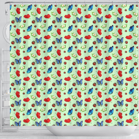 Image of Butterfly Garden Shower Curtain