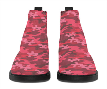 Red Camouflage - Suede Boots
