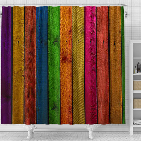 Image of Shower Curtain ~ Wood