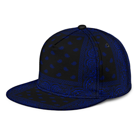 Image of Black Blue Bandana Style SnapbackCap