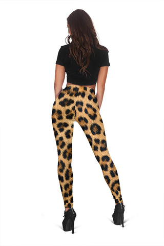 Image of Leopard Fur Print Leggings