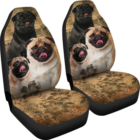 Image of Pug Car Seat Covers (Set of 2)