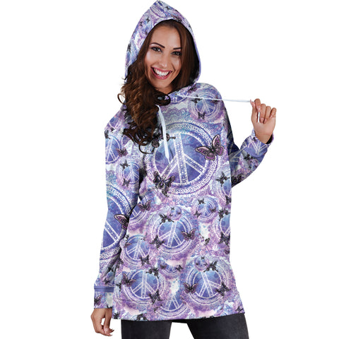 Image of Peace Butterfly Hoodie Dress