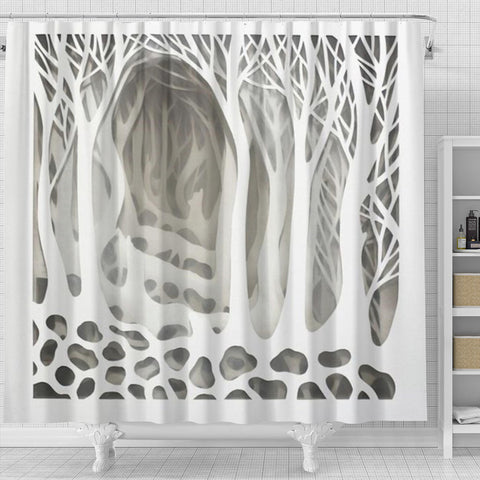 Mystical Forest 3d Shower Curtain
