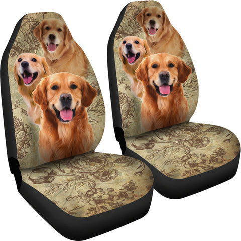 Image of Golden Retriever Car Seat Covers (Set of 2)