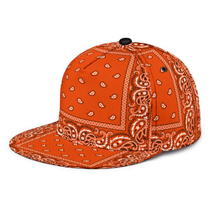 Orange Bandana Style SnapBack Cap