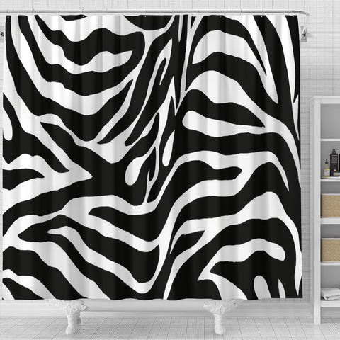 Image of Zebra Print Shower Curtain
