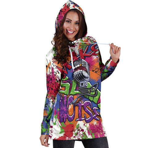 Image of women`s Hoodie Dress Make Some Noise