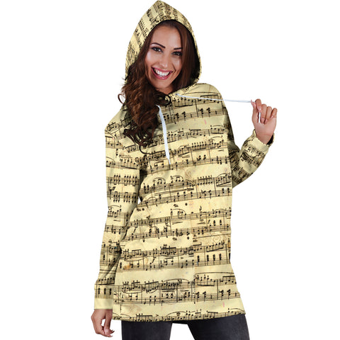 Image of Sheet Music Women's Hoodie Dress