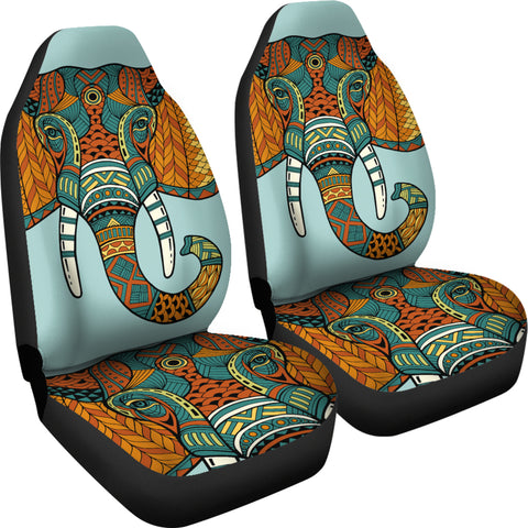 Image of Mandala Elephant Head Car Seat Covers