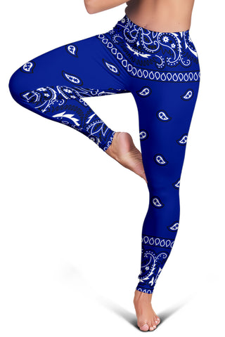 Image of Crip Blue Bandana Style Ladies Leggings