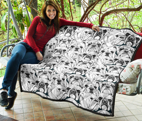 Image of Bulldog Printed Quilt
