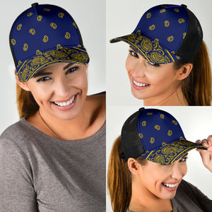 Blue and Gold Bandana All Over Mesh Back Cap