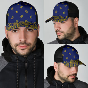 Blue and Gold Bandana All Over Mesh Back Cap