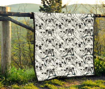 Bulldog Printed Quilt