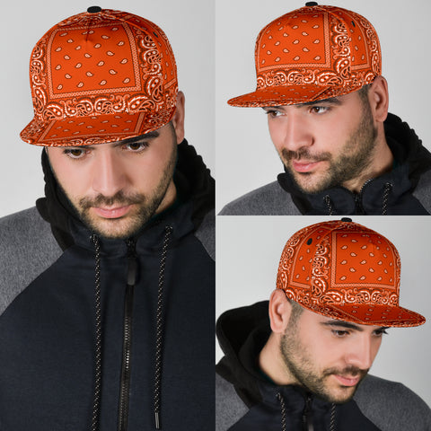 Image of Orange Bandana Style SnapBack Cap