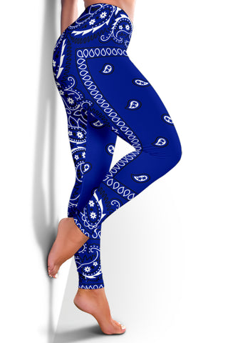 Image of Crip Blue Bandana Style Ladies Leggings