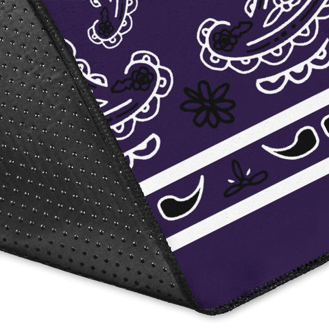 Image of Royal Purple Bandana Area Rugs - Fitted