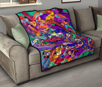 Abstract Colorful Quilt - Abstract Blanket