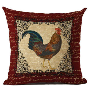 Vintage Cock Decorative Pillowcase - Spicy Prints