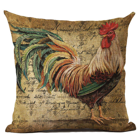 Image of Vintage Cock Decorative Pillowcase - Spicy Prints